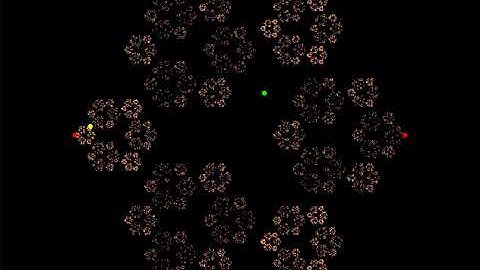 Fractal Generating Random Walk - Hexagonal Glitter Bomb