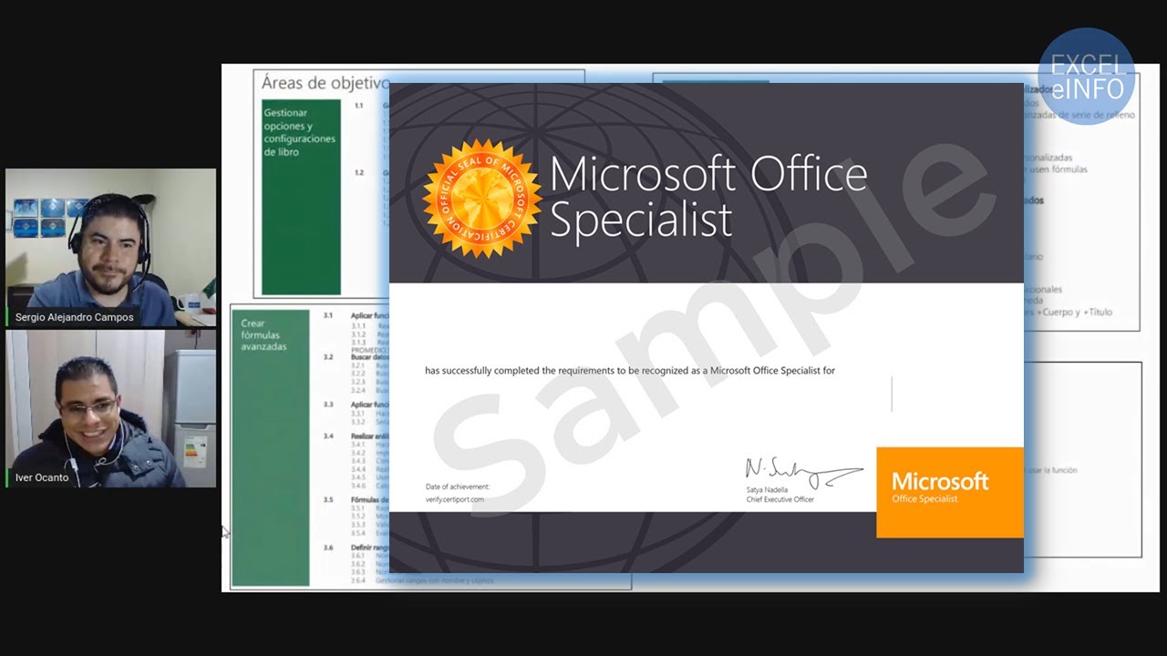 ✓ Certificación Microsoft Office Specialist MOS | Excel, Word, PowerPoint,  Access Ft. Iver Ocanto - YouTube