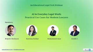AI in Everyday Legal Work: Practical Use Cases for Modern Lawyers | Legal AI & LegalTech Webinar