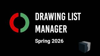 Drawing List Manager 2.0.2 - Project setup (Small changes from version 2.0.0)
