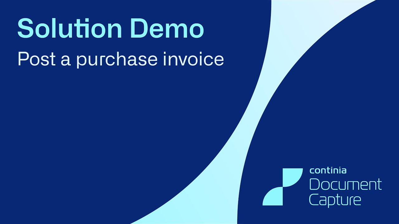 Post a purchase invoice - YouTube