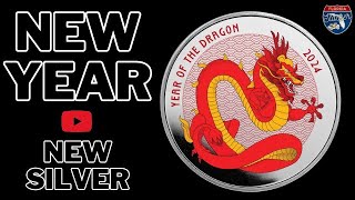 APMEX 2024 Year of the Dragon Silver Rounds