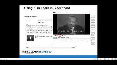 Embedding NBC Learn videos in Blackboard Course Site