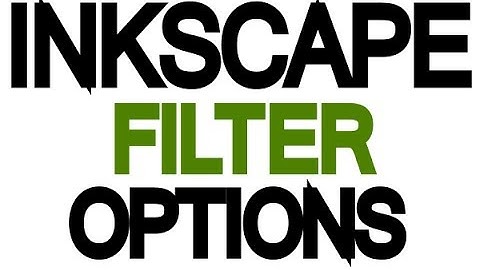 Inkscape Tutorial - Image Filter Options
