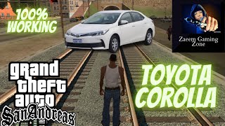How to download and install Toyota Corolla Altis car mod in GTA San Andreas ||Zaeem Gaming Zone||