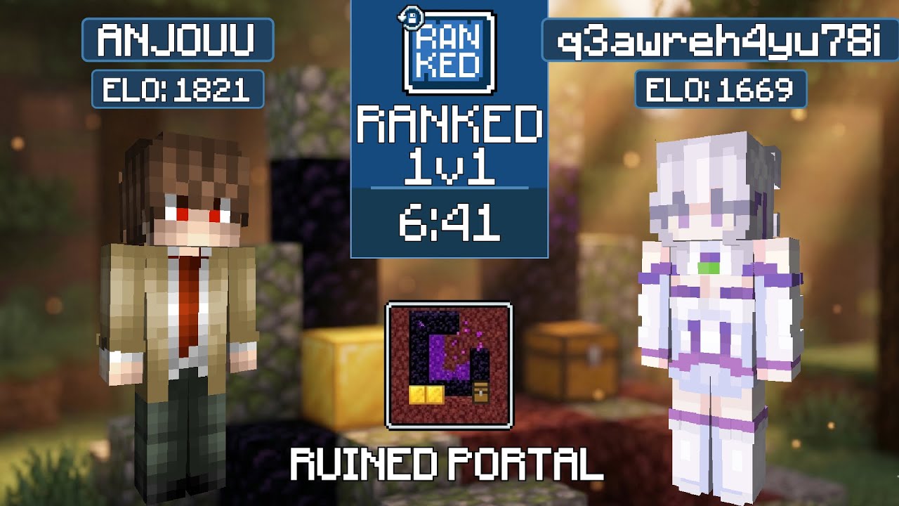 ANJOUU vs q3awreh4yu78i | MCSR Ranked | Ruined Portal Seed