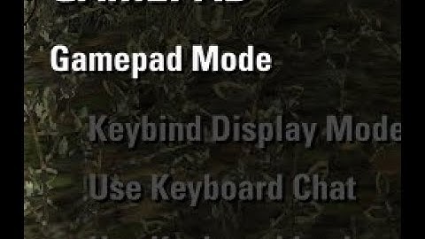 ESO PC UI GAMEPAD MODE