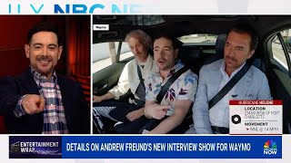 Breaking down top showbiz headlines and discussing Driven by Waymo on NBC News Daily