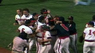 9/25/79: angels pitcher frank tanana gets darrell porter to ground out
for the final as clinch their first-ever playoff berth check http:/...