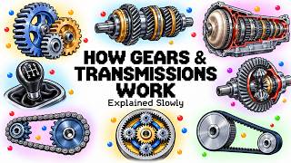Every Confusing Thing About Gears and Transmissions Explained Slowly (For Sleep)