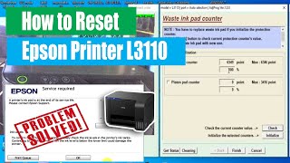 HOW TO RESET EPSON PRINTER L3110 (Tagalog Version)/ red light blinking error