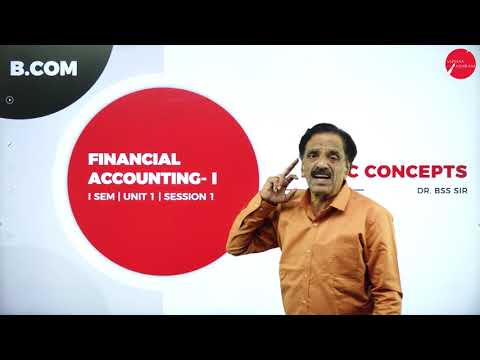 DAY 01 | FINANCIAL ACCOUNTING - I | I SEM | B.COM | BASIC CONCEPTS | L1