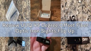 Review UUQ 45 Degree Offset Fiber Optic Iron Sights,Flip Up Front Rear Sites with Red&Green Dot,BUIS