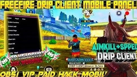 DRIP CLIENT V1.4 NEW UPDATE OB 51 VIDEO FREE FIRE HACK ALL SERVER OPP WORK ALL DEVICE WORKING
