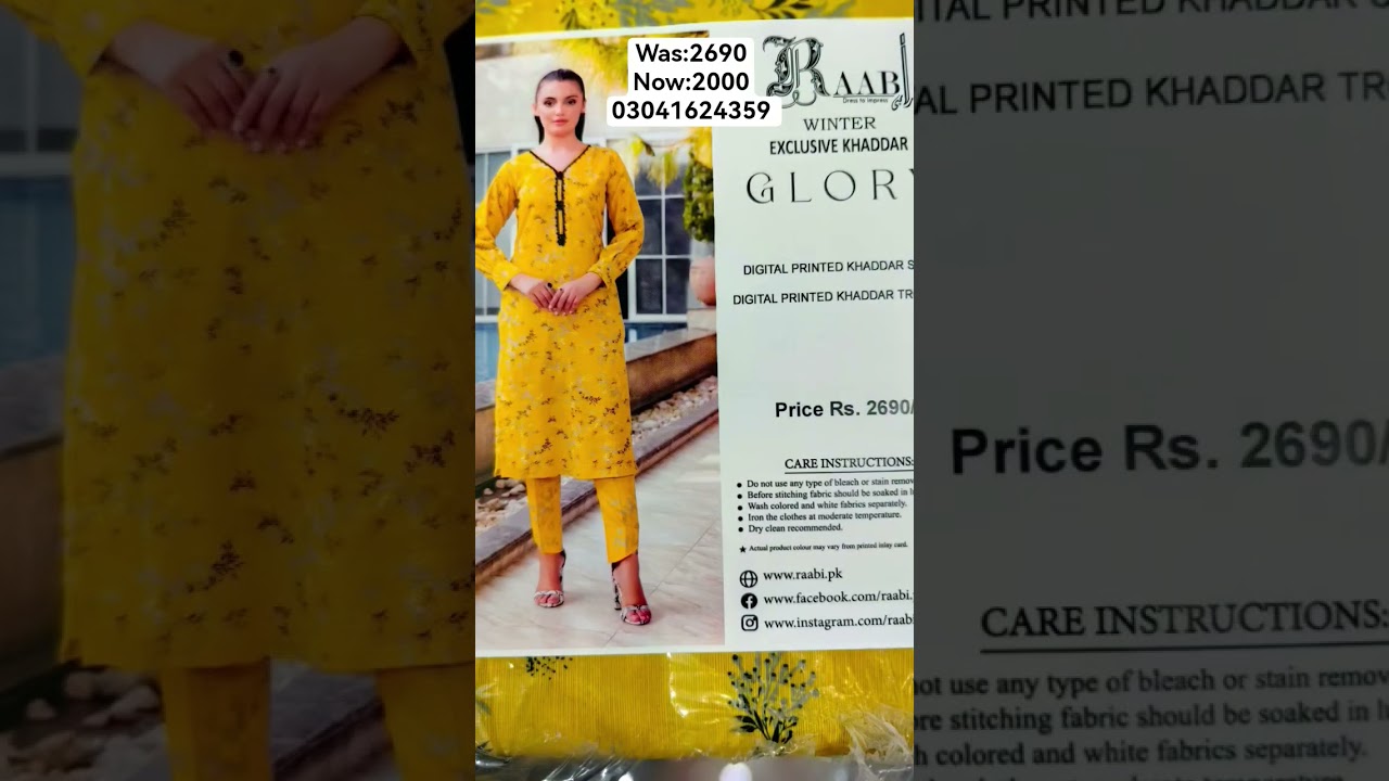 Original 💯Raabi winter exclusive digital printed khaddar