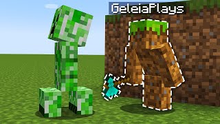 ganhei poderes de CAMUFLAGEM virando um BLOCO DE TERRA no minecraft