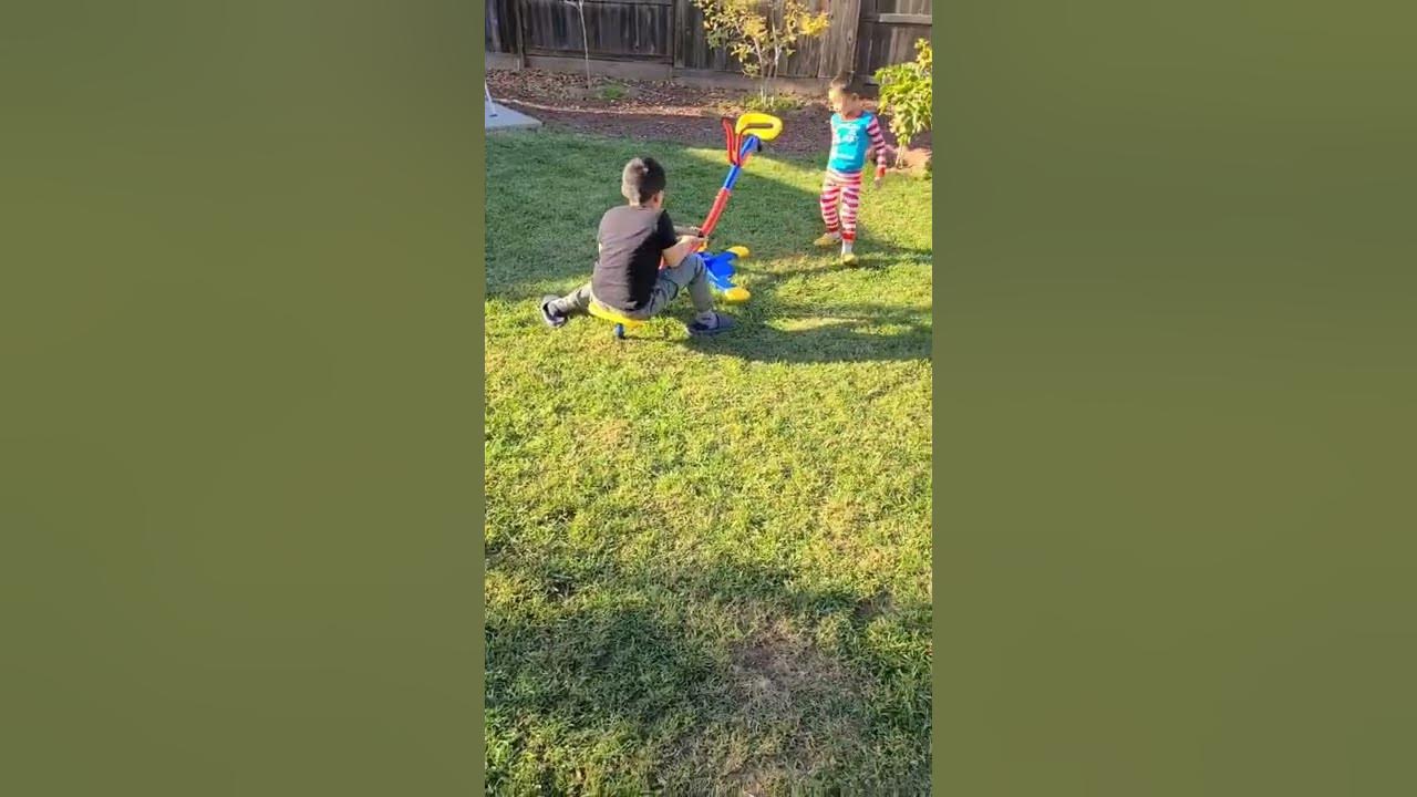 Kid Falls Off Seesaw But Gets Back Up YouTube