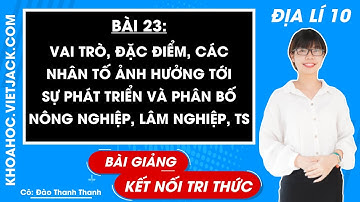 Địa lí lớp 10 Bài 23: Vai trò, đặc điểm, các nhân tố ảnh hưởng tới sự phát triển | Kết nối tri thức