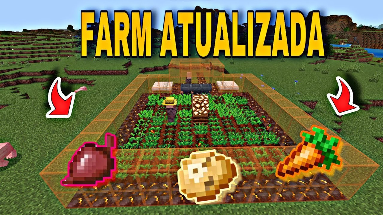 FARM de CENOURA e BATATA e BETERABA PARA NOVA ATUALIZAÇÃO DO MINECRAFT ...