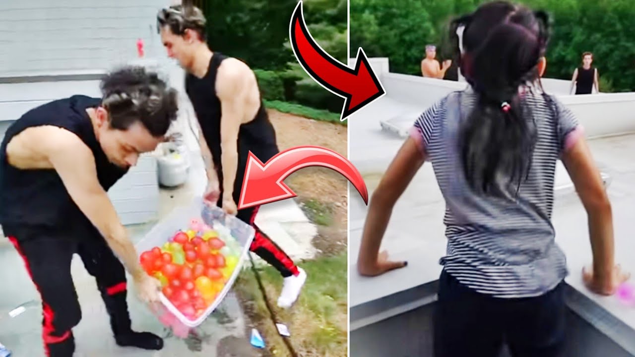 Lucas And Marcus Crazy Water Balloon Prank On Little Sister Youtube 