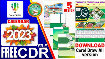 Calendar 2023 With l Hizri Dates l Urdu Calendar l Islamic Calendar l Free CDR File Download #Latest