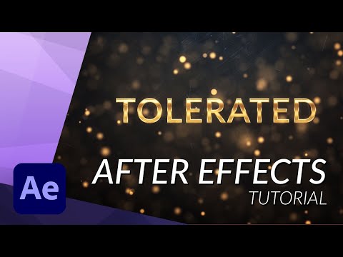 Create An Amazing Golden Intro In After Effects