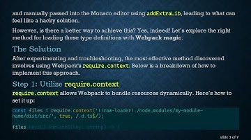 How to Load npm Module Type Definition in Monaco Using Webpack and Create React App