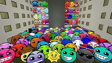 Geometry Dash and Lobotomy Dash Nextbots Chase me in Liminal Hotel Gmod