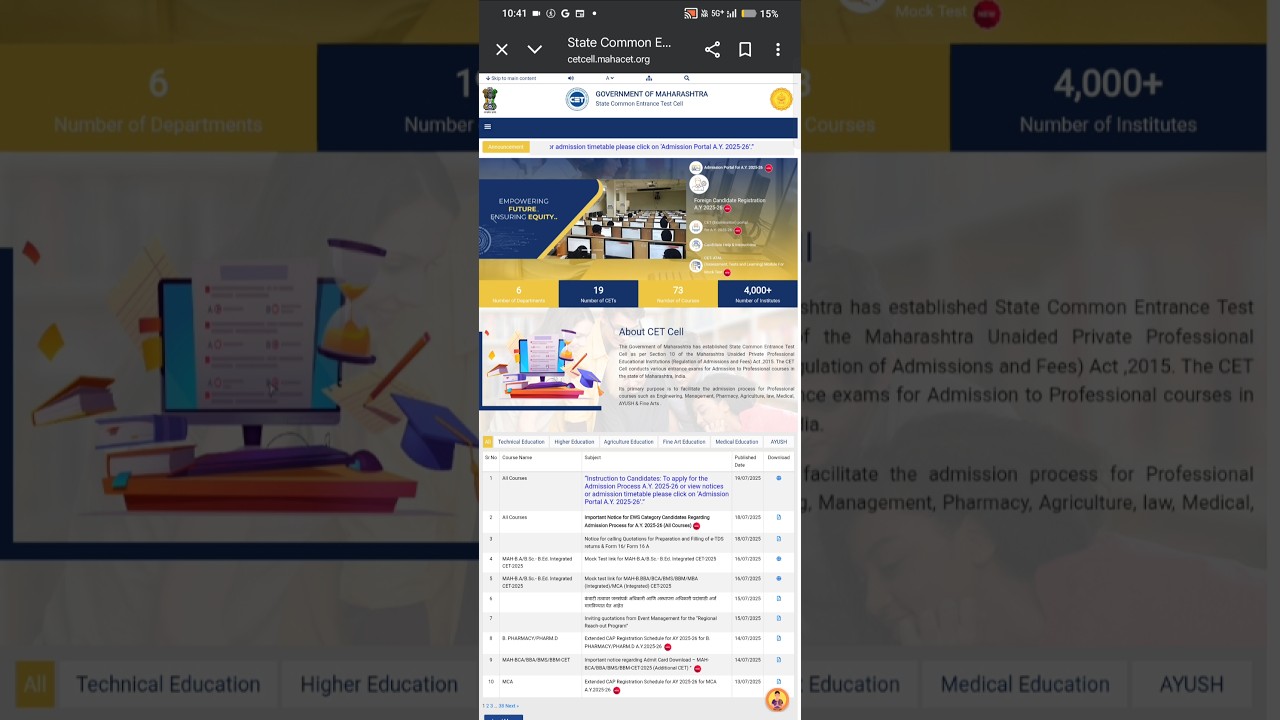MHT cet provisional merit list | provisional merit list 