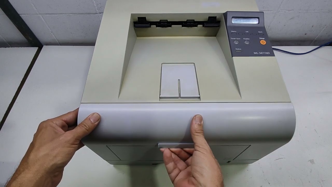 Impressora Samsung ML 3471nd - Funcionamento, características, detalhes, testes, dicas e  impressão.
