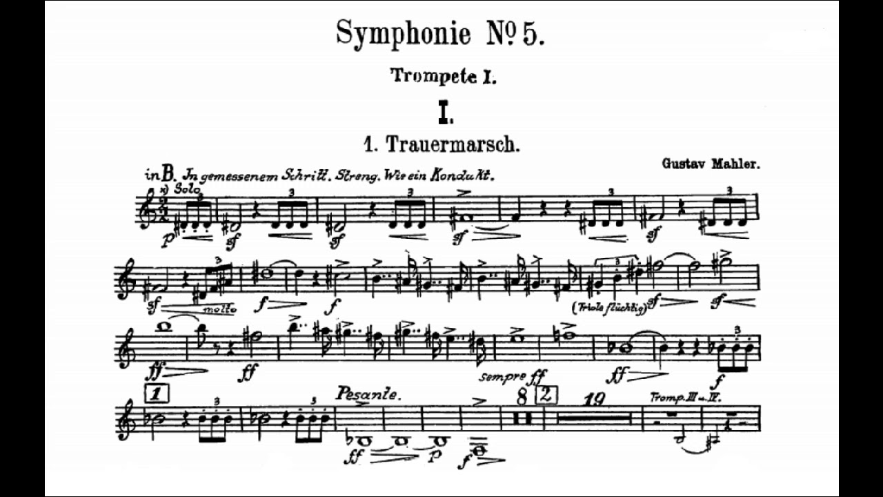 Gustav Mahler Symphony No. 5 Opening solo YouTube