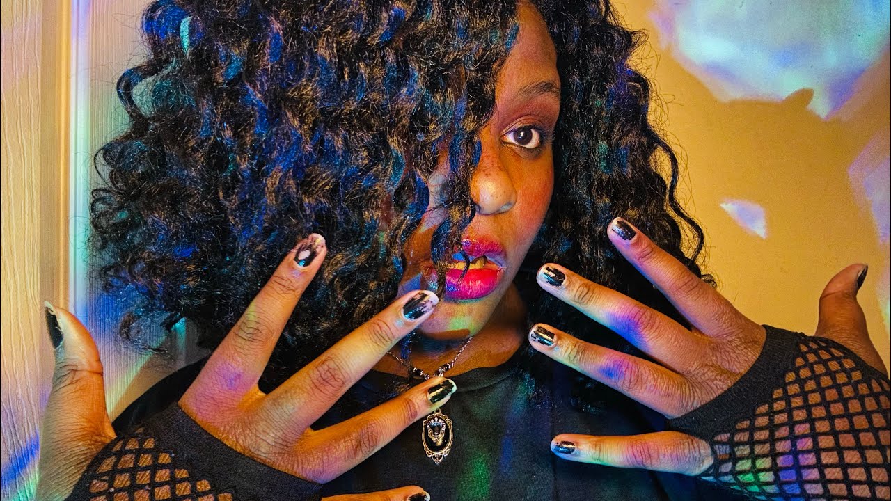 ASMR Fishnet Scratching and Mouth sounds 🩵