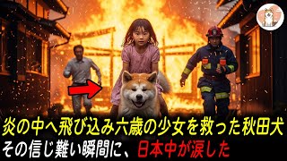 炎の中へ飛び込み六歳の少女を救った秋田犬──その信じ難い瞬間に、日本中が涙した