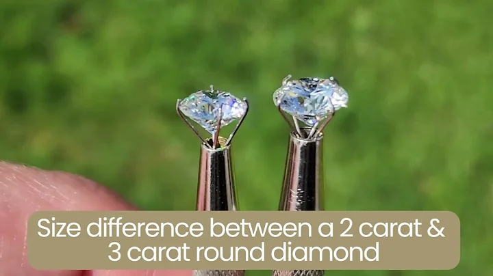 Size Difference Between a 2 Carat & 3 Carat Round Cut Diamond