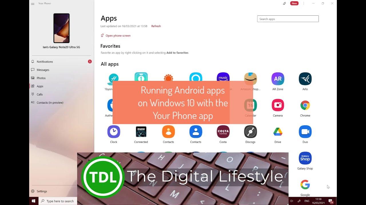 Running Android apps on Windows 10 with the Your Phone app YouTube