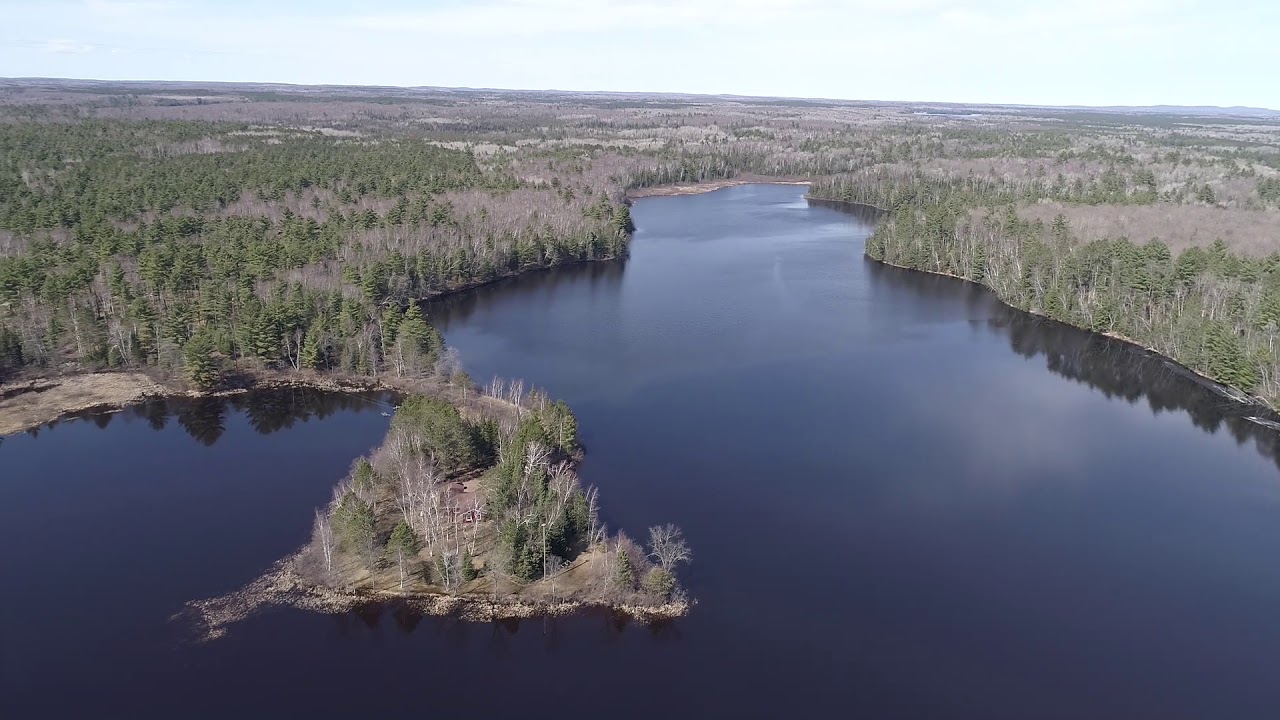 Lower Clam Lake April 2019 Spring Ice Out Clam Lake, WI YouTube