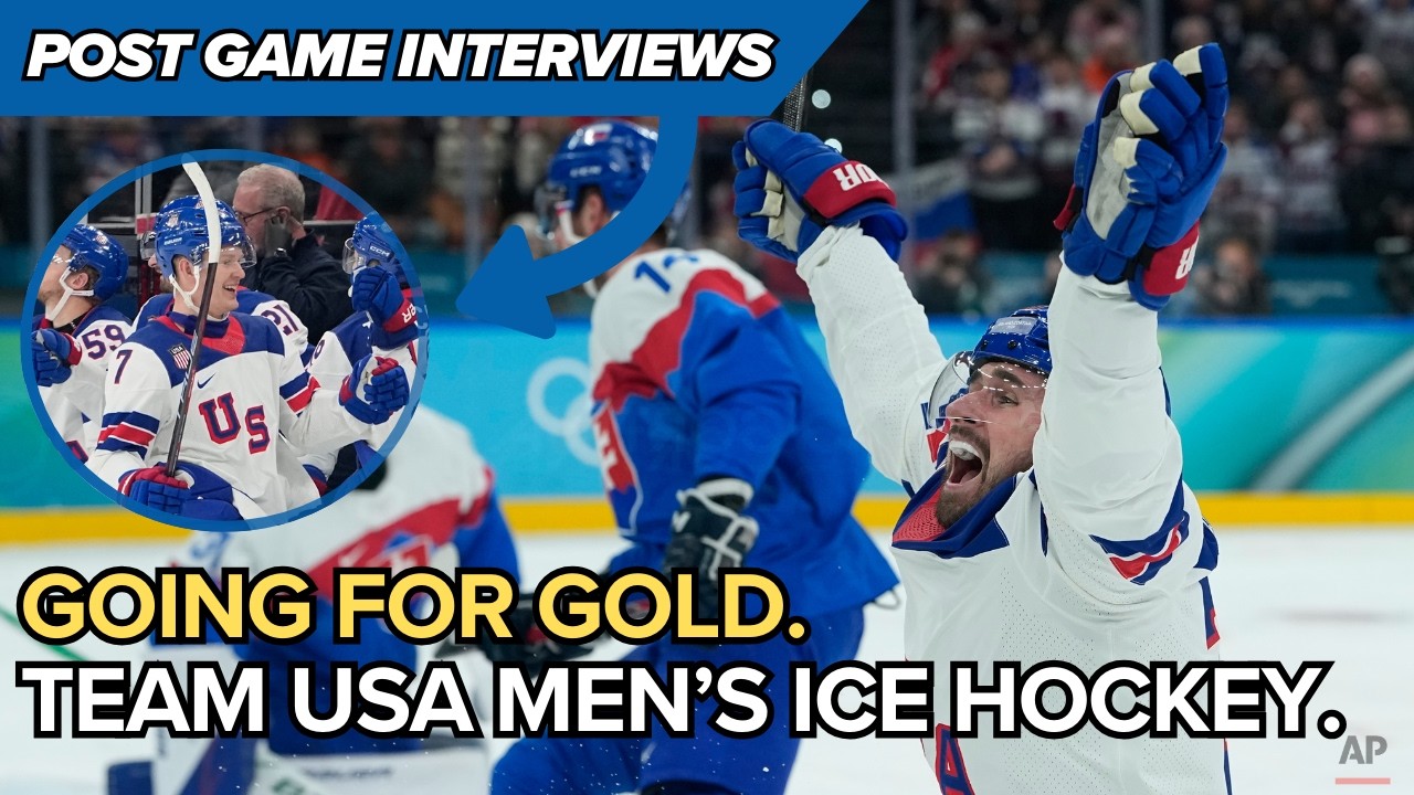 Brady Tkachuk, Jack Eichel & Team USA React to Beating Slovakia | USA ...