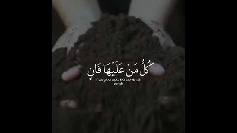 كل من عليها فان/تلاوة من سورة الرحمان/حالات واتس اب