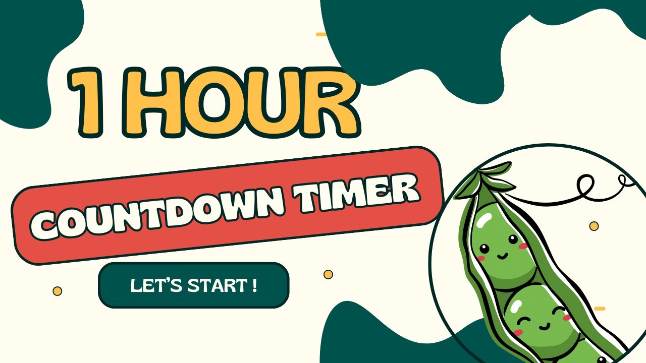 PEAS COUNTDOWN ! 🫛 60 MINUTES 1 HOUR 60:00 countdown timer from 60 ...