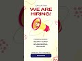 we are hiring part 3 #jobvacancy #youtbeshort #jobsearch #publicshort