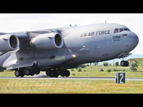 Unloading and Loading HIMARS from a C-17 Globemaster III Transport Aircraft