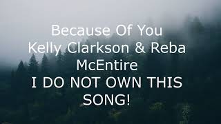 Because of You | Reba McEntire, Kelly Clarkson | Lyrics