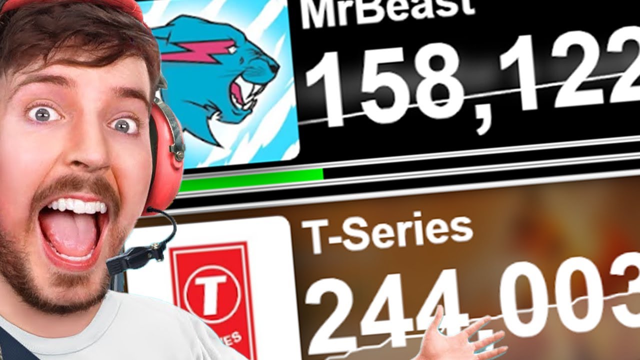 MrBeast vs TSeries Live Sub Count Realtime YouTube Live View Counter