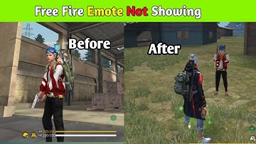 Free Fire Emote Not Showing | Free Fire Emote Nhi Dikh Raha | Emote Not Showing In Standard Graphics
