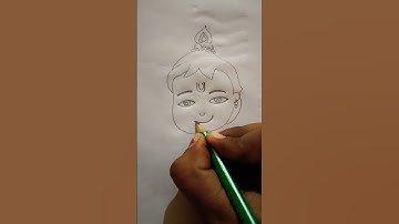 Quick Simple and Easy Drawing of little krishna / little krishna drawing in easy steps..#krishna