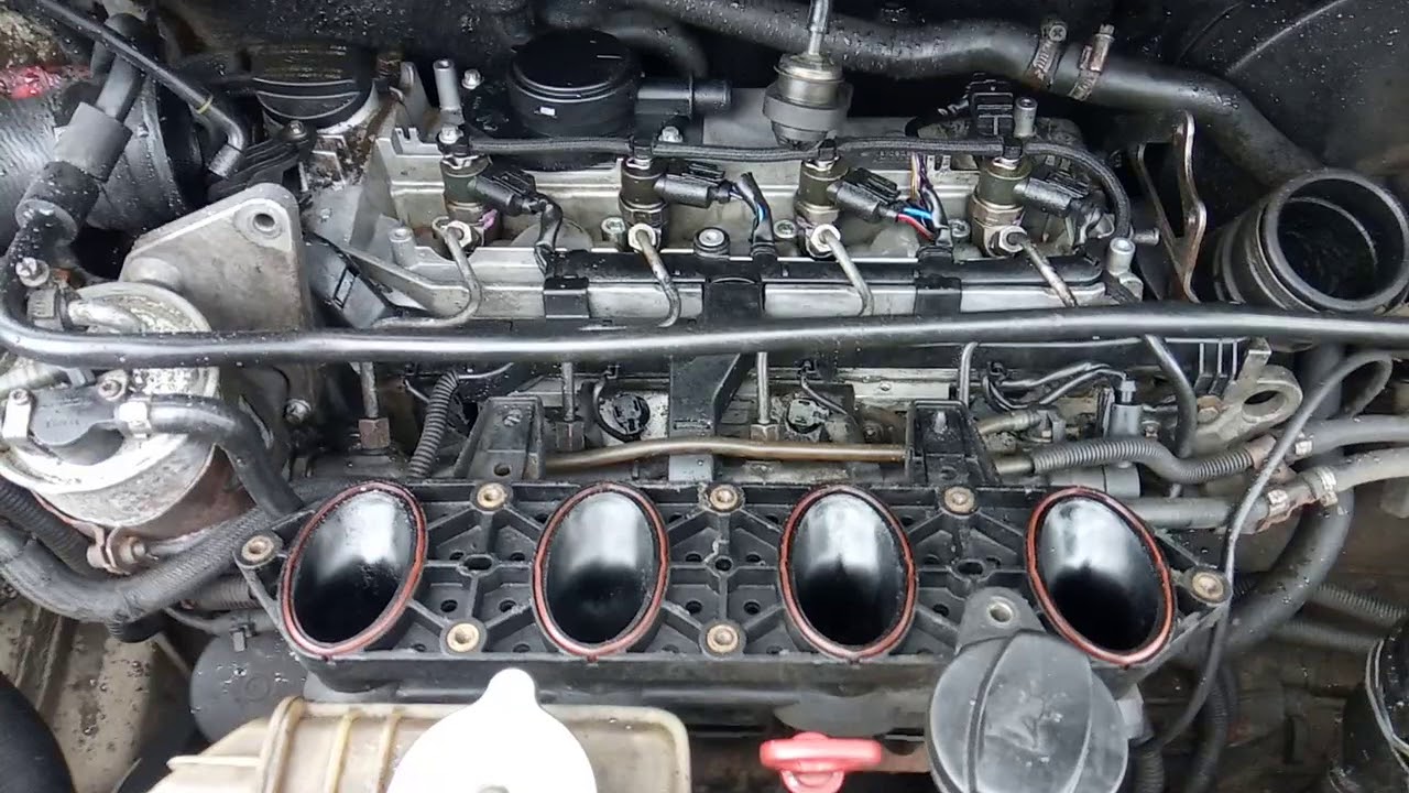 Работа двигателя om 611,холодный запуск - YouTube