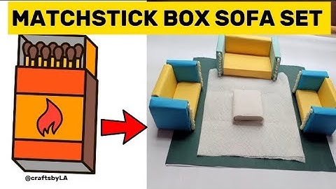 DIY Mini sofa set from matchbox ||how to make a mini sofa set with matchbox || Barbie stuff