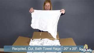 White Terry Washcloth Recycled Towels - 50 LB Box : 20-208WC-A