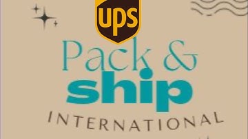 Pack and Ship Internationally with UPS