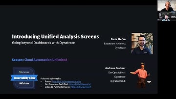 Introduction to Dynatrace Unified Analysis: Going beyond Dashboards